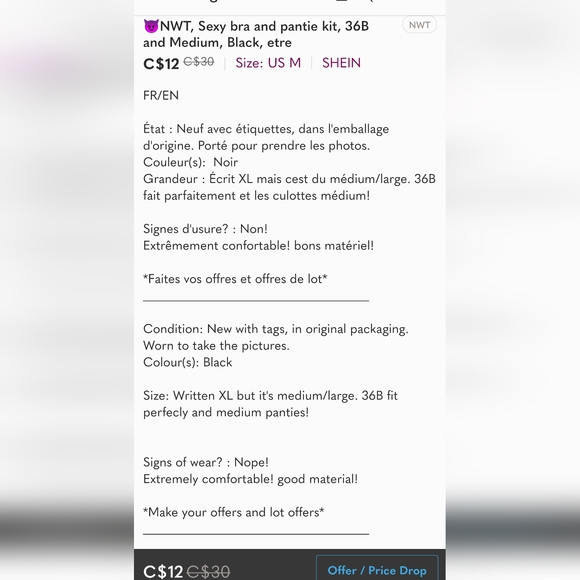 BUNDLE| 36B Bras & MEDIUM Panties | ALL BRAND NEW! - Picture 11 of 15